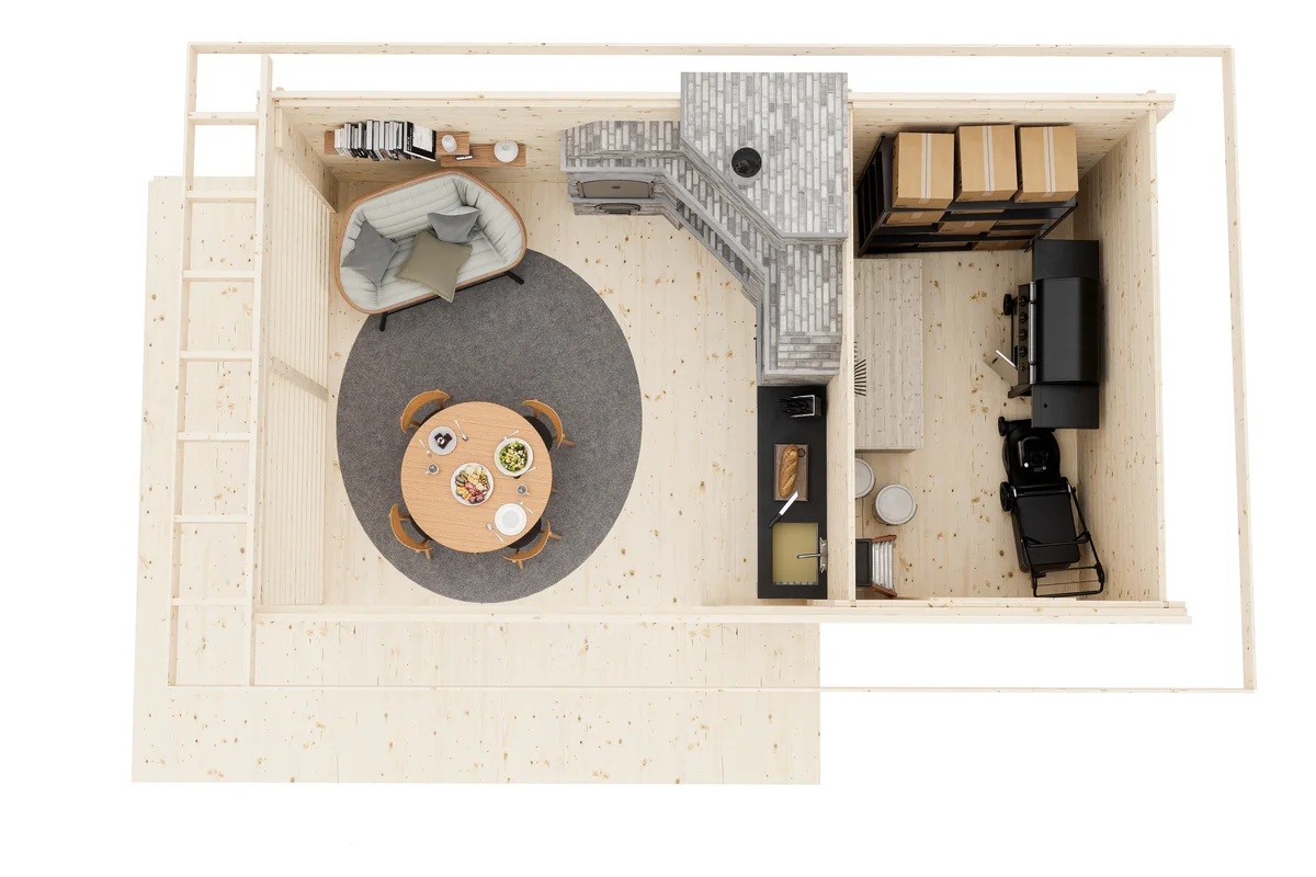 Беседка 18 с хозблоком - миниатюра 3