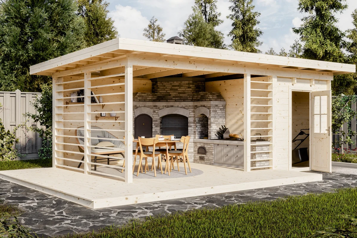 Беседка 18 с хозблоком - миниатюра 5