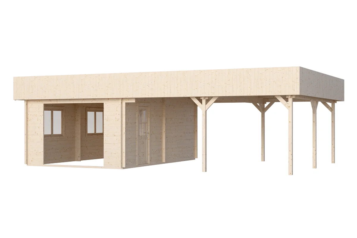 Гараж 52 дуэт с навесом - миниатюра 2